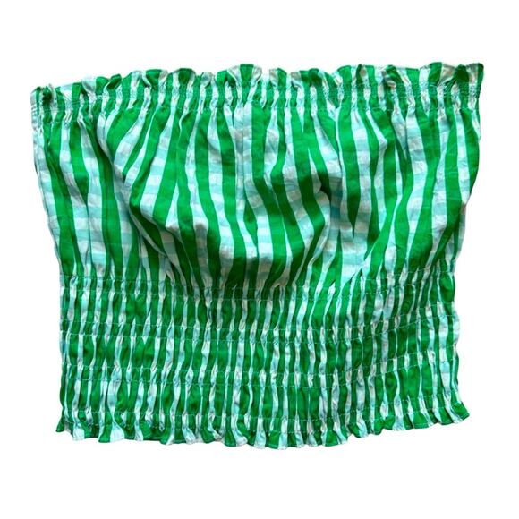 DO+BE Shirred Checkered Tub Top Size Small - Picture 1 of 9